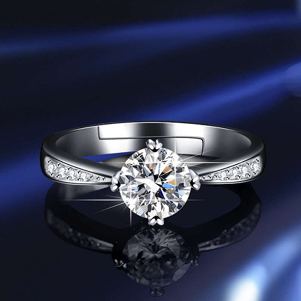 Ct D Color Moissanite Diamond Rings Wedding Band For Women Sterling Sier Plated White Gold Promise Ring Certified