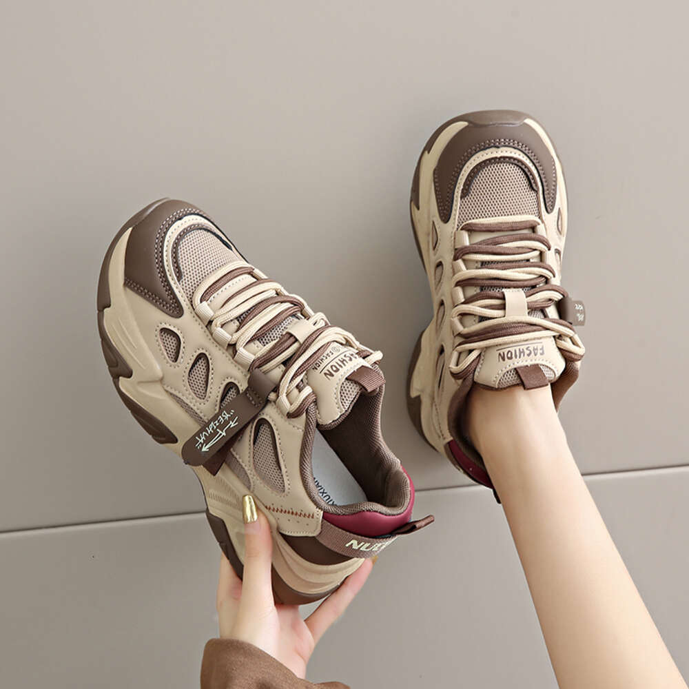 Chunky Sneakers for Women Lace Up Platform Dad Walking Shoes Casual Fashion Running Sports Shopping Tennis ddmythur