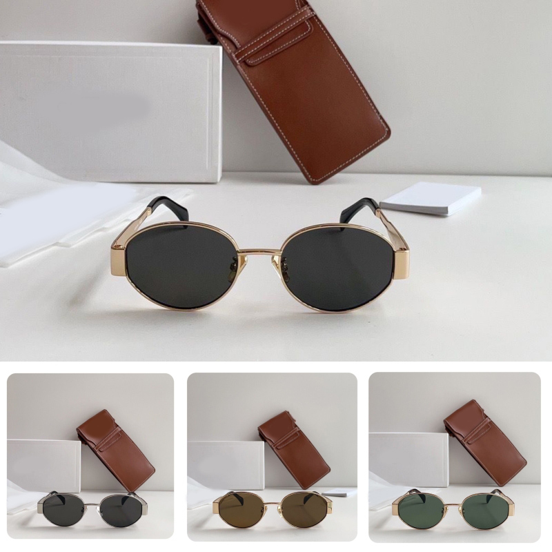 Oval womens designer sunglasses for women designer sun glasses arc de triomphes sunglasses men metal designer sunglases retro frame lunettes causal 40235 hj055