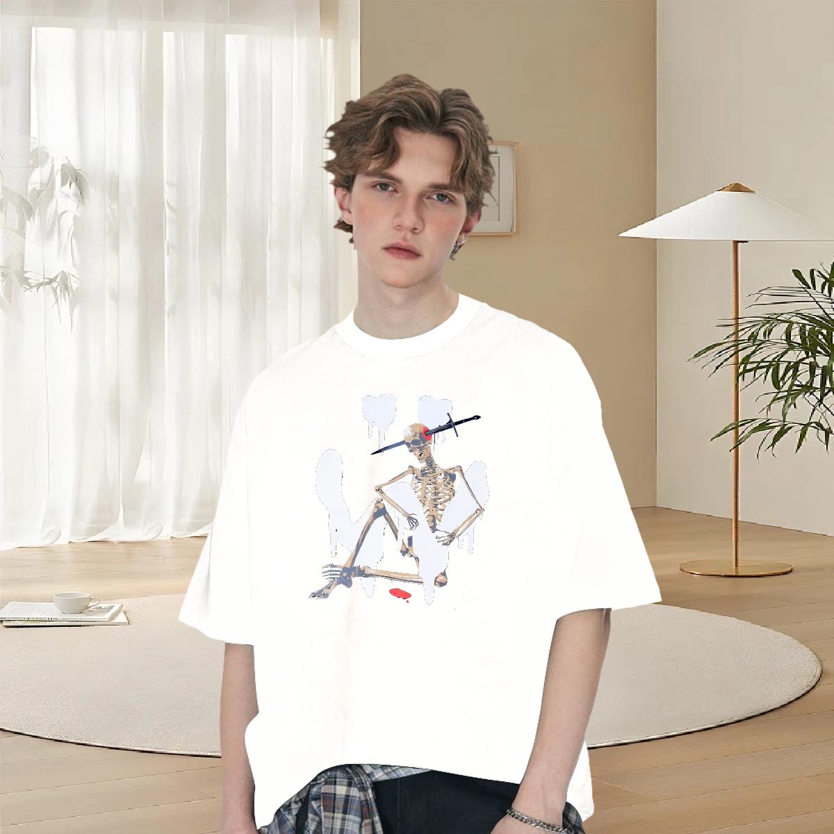 Soft Men Tshirts Short sleeve Cotton Soft Beach Men T Shirts Cartoon Print Fashion New Tops