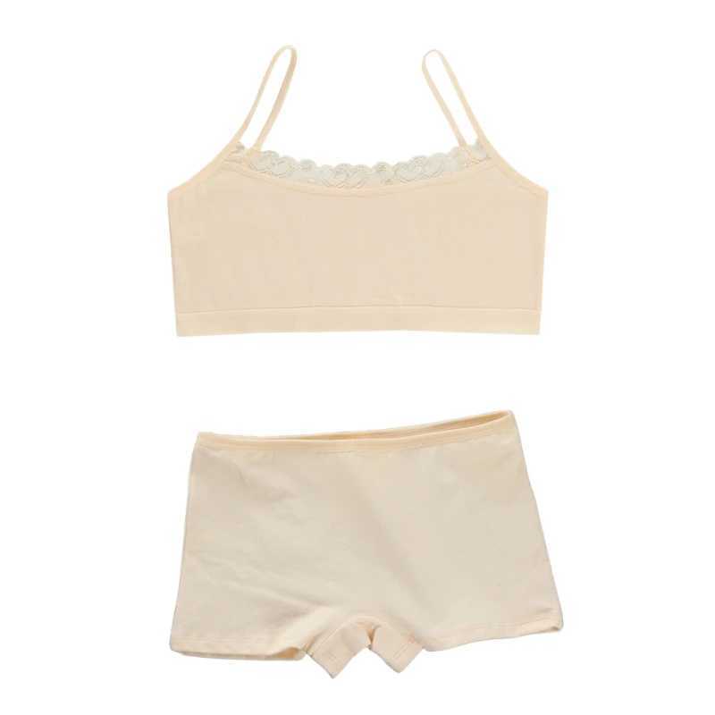 Camisole Camisole Development cycle of girl bra and lingerie set vest lingerie suspender summer lace tube bra cotton 8-15 years WX5.31