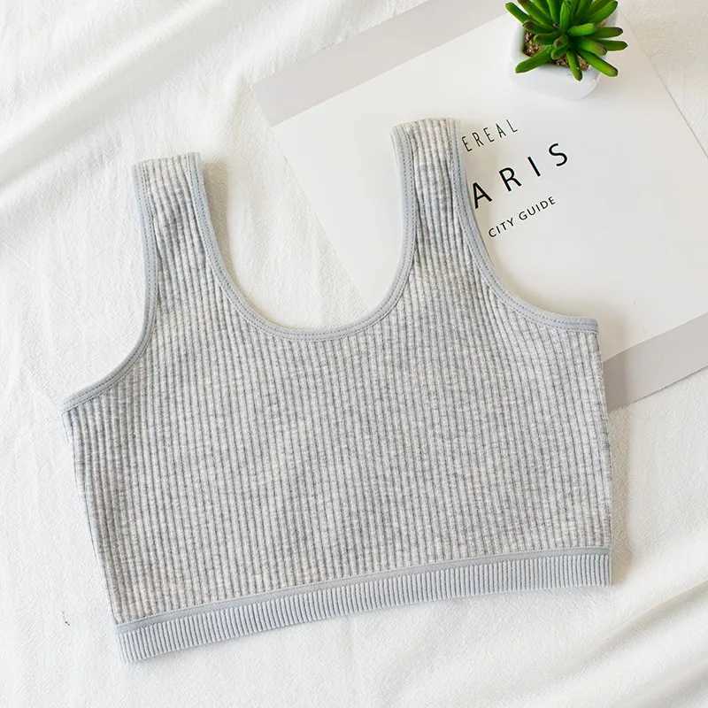Camisole Camisole 3-piece double-layer bra development girl vest cotton girl bra youth girl clothing 8 10 14 years WX5.31