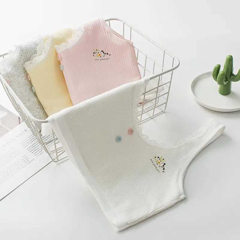 Camisole Camisole Cotton Braces Bras Lingerie Small Breasts Girl Clothing Tops for ren Undergarments 8 To 14 Years WX5.31