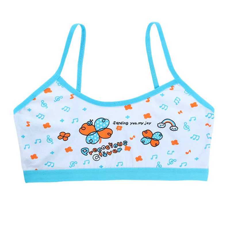 Camisole Teenage Girls Tank Top Bra Cartoon Panda/Flower Print Lace Purberry Training Underwear WX5.31ACCC
