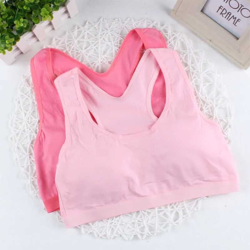 Camisole Camisole Teen Training Bra Girl Vest Cotton Spandex Sport Tops Adolescente s Underwear 9-14Year Wireless Girls Bandeau Top WX5.31