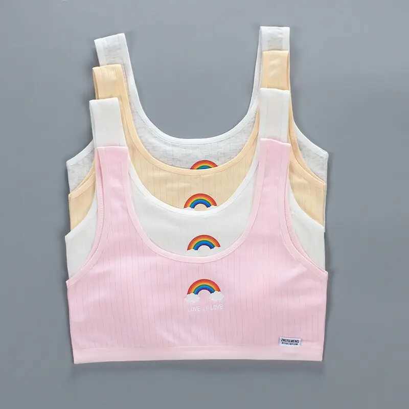 Camisole Camisole Girls Bra Tube Tops Cotton Teenager Underwear Summer Lingerie Training Sport s Brassiere Bra 8-14Years WX5.31