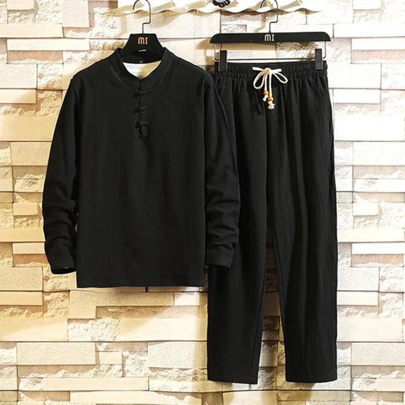 Shirt trousers autumn fashion men shirt spring Man Cotton and linen shirts long sleeve mens casual shirts men M to 5XL 240530