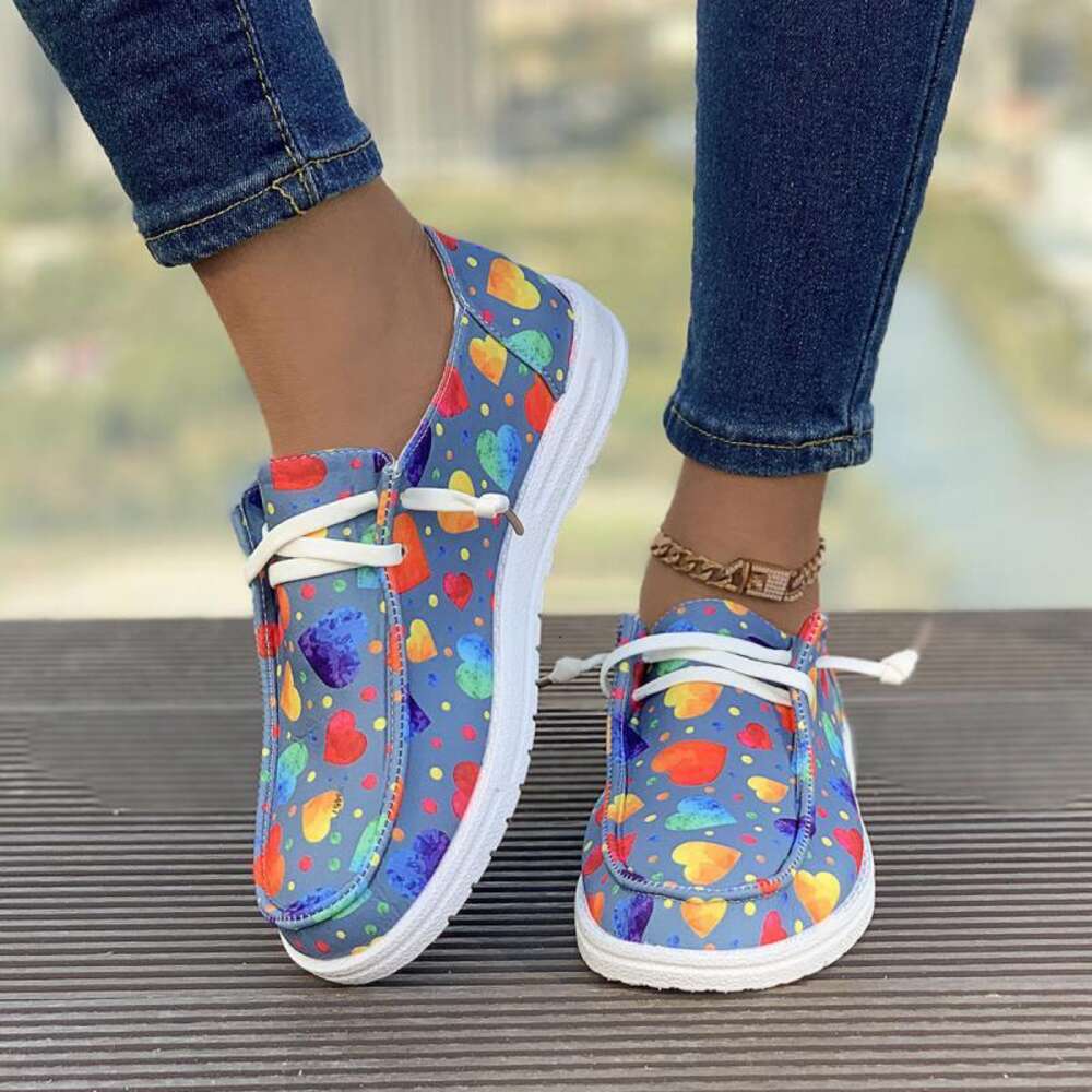 Ddmytiger Ddmytiger Loafers Christmas Snowman Elk Graphic Print Lace Up Round T Women S Vulcanize Canvas Flat Shoes Zapatos