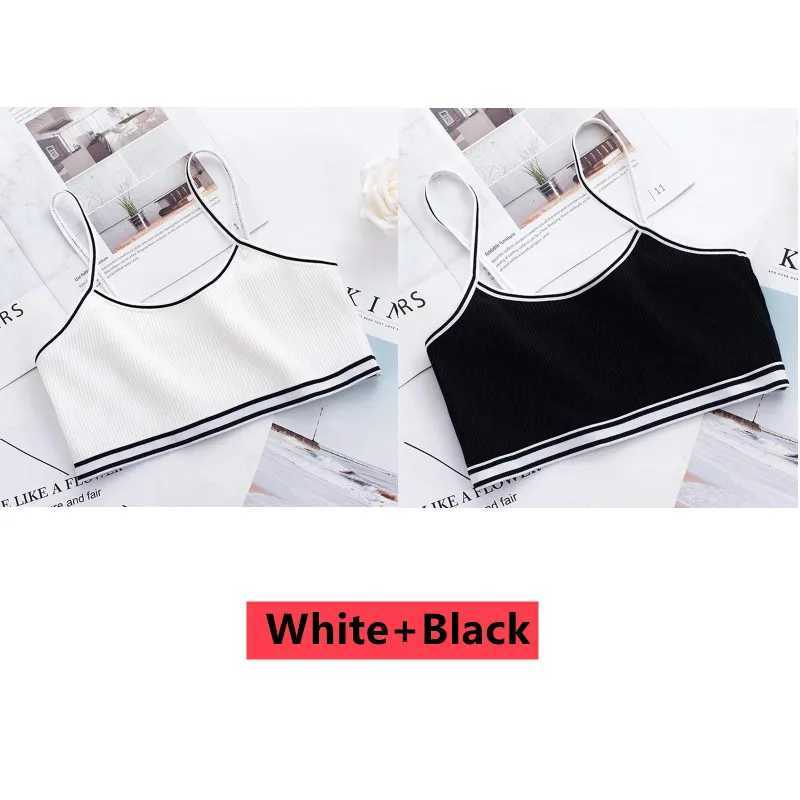 Camisole 2pc/lot Girls Bra ren Vest Breathable Underwear Girl Tube Tops Soft No Padded Teens Seamless Washable Bras WX5.31072W