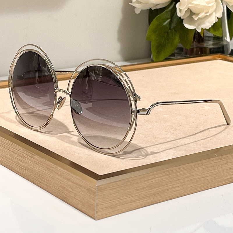 Fashion Round Vintage Sunglasses Women Gradient Sun Glasses For Female Retro Alloy Eyeglasses CE114 Designer sunglasses Protect eyes UV400 Sun Glasses