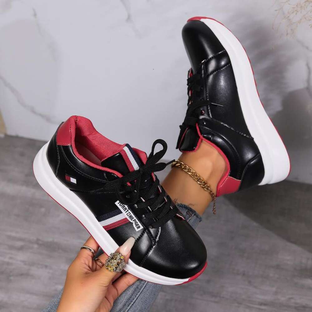 Ddmytiger Ddmytiger Women Spring New Pu Leather Fashion Lace Up Sneakers Casual Brand Designer Thick Sole Anti Slip S Vulcanized Shoes ddmythur