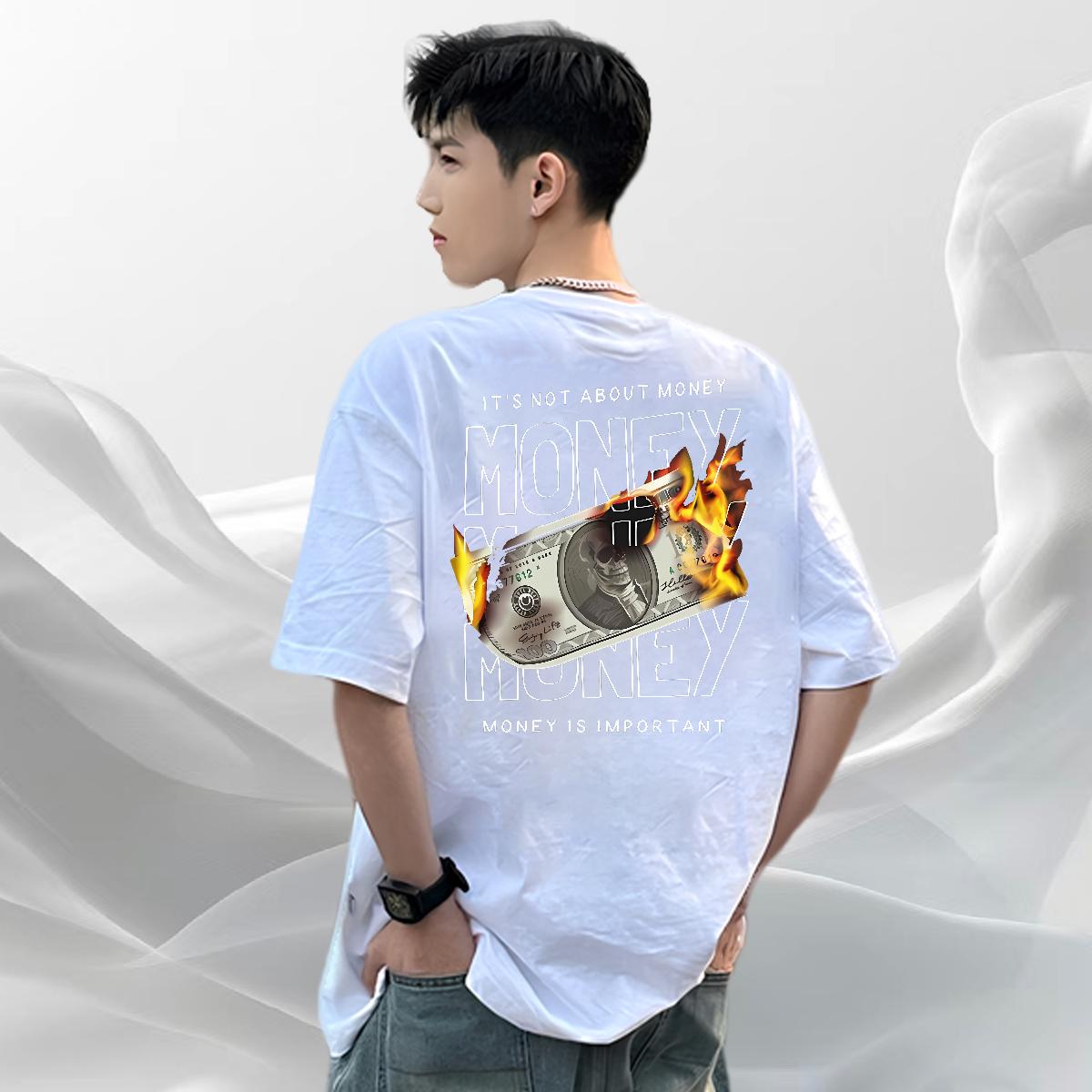 Classic T Shirt For Man 180g Cotton Summer Casual Tshirt for Man Woman Black White Soft Tees Shirts