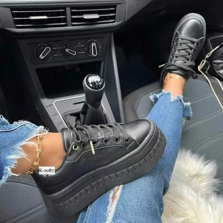 Sneakers for Womens 2022 New Fall Outdoor Fashion Tennis Lace Up Canvas Casual Walking Breathable Vulcanized Shoes Plus Size 43L464