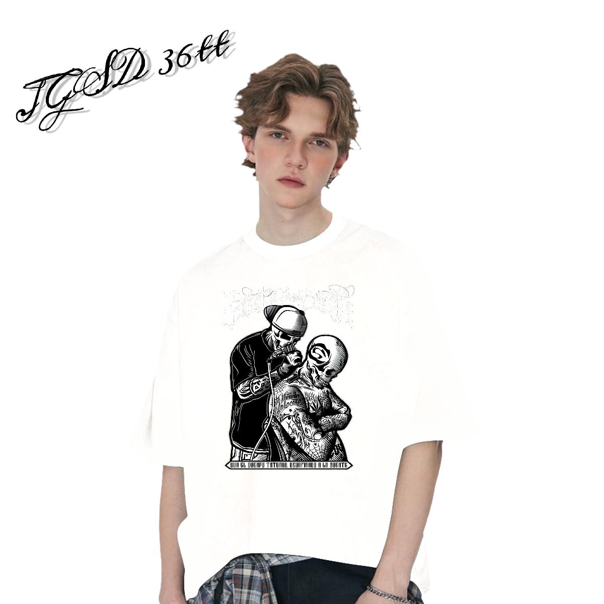 Loose Tshirts Short sleeve Cotton Soft Casual Daily Wear Mens T Shirts Floral Print 2024 Designer Tees