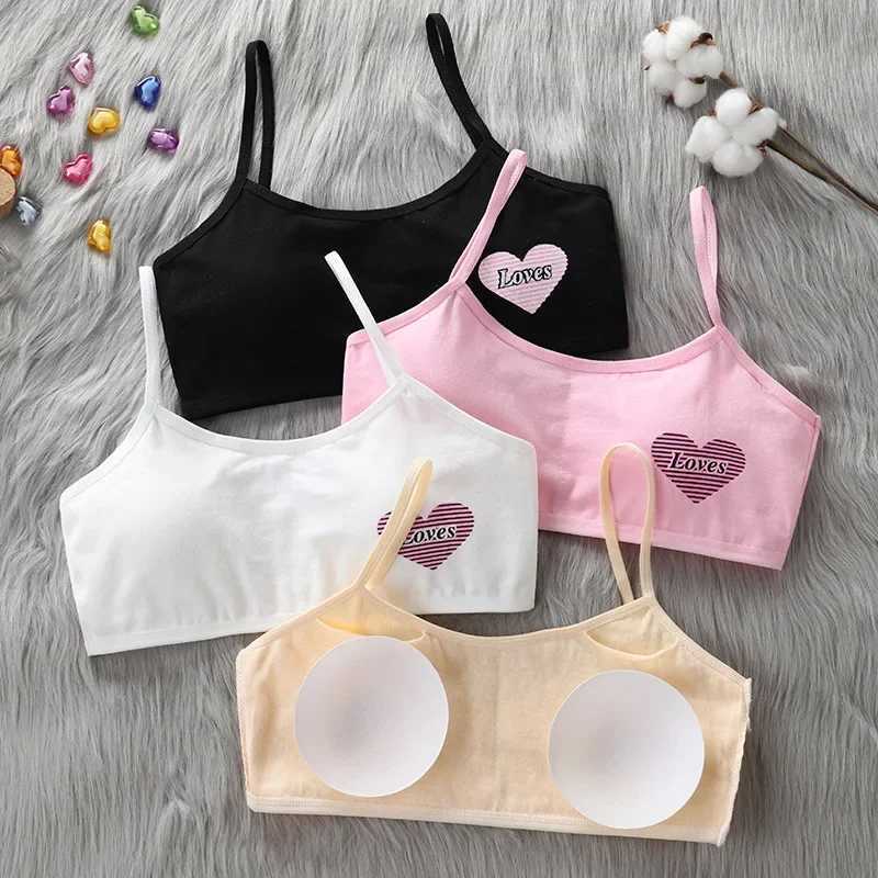Camisole Camisole 3Pcs Bra for Girls Underwear Lingerie s Teens Teenage Adolescente 7-15T Cotton Teen Girls Clothing WX5.31