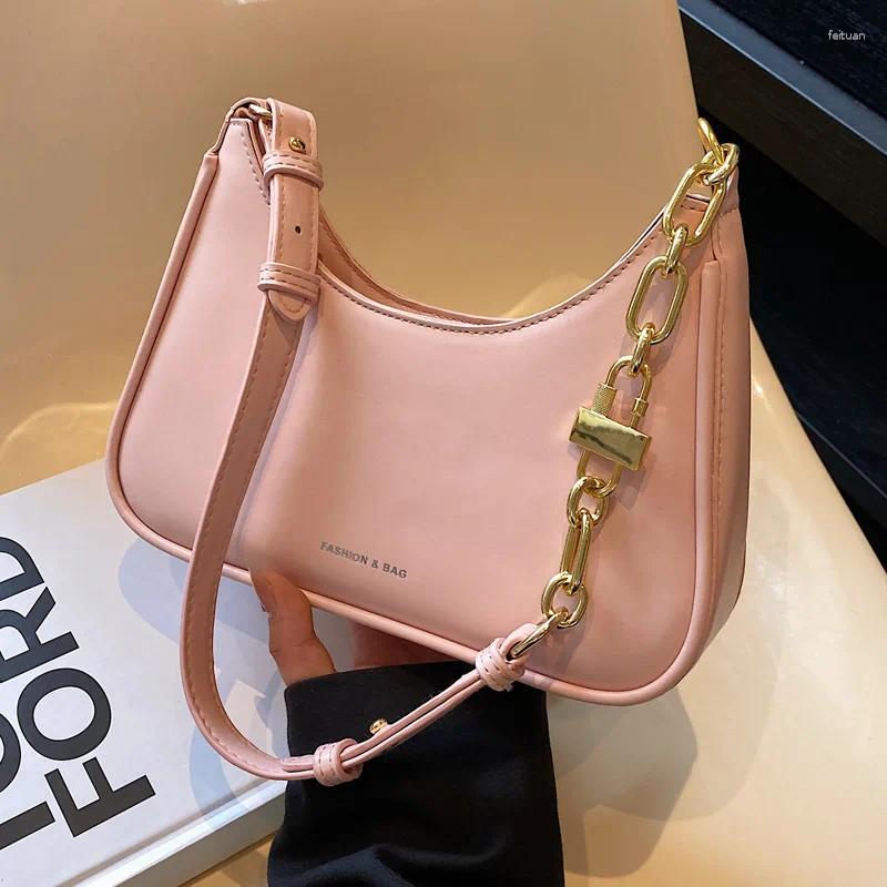 Shoulder Bags Women's Underarm Bag 2024 Design Sense Versatile Chain Single Small Square Temperament Elegant Handbags