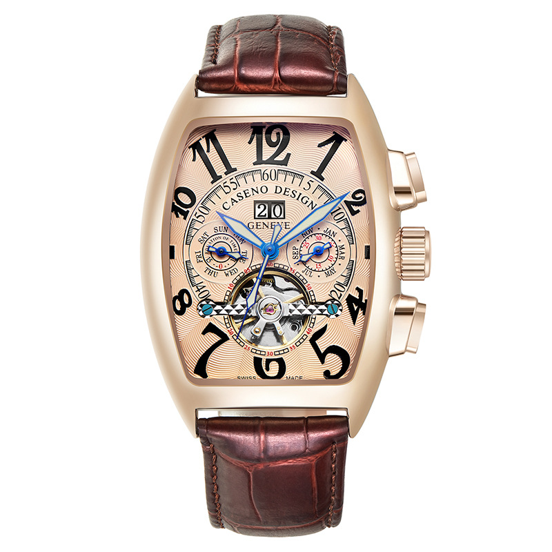 Wristwatches Top Brand F-Muller Men's Watches Tourbillon Automatic&Quartz 3bar Waterproof Watch Men FOR-FRANCK Mechanical Wristwatch