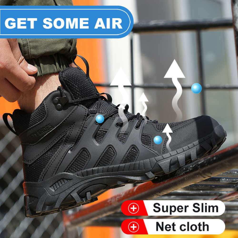 Anti-stab Men Steel Toe Puncture Proof Breathable Safety Sneakers Man Construction Work Shoes Male Boots 8466c