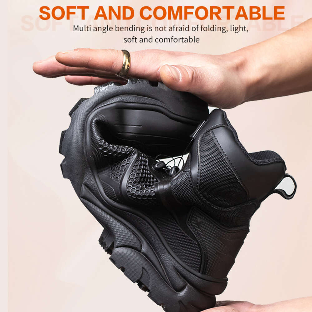 High Quality Rotary Buckle for Safety Steel Toe Men Breathable Indestructible Shoes Puncture-Proof Work Boots b3075