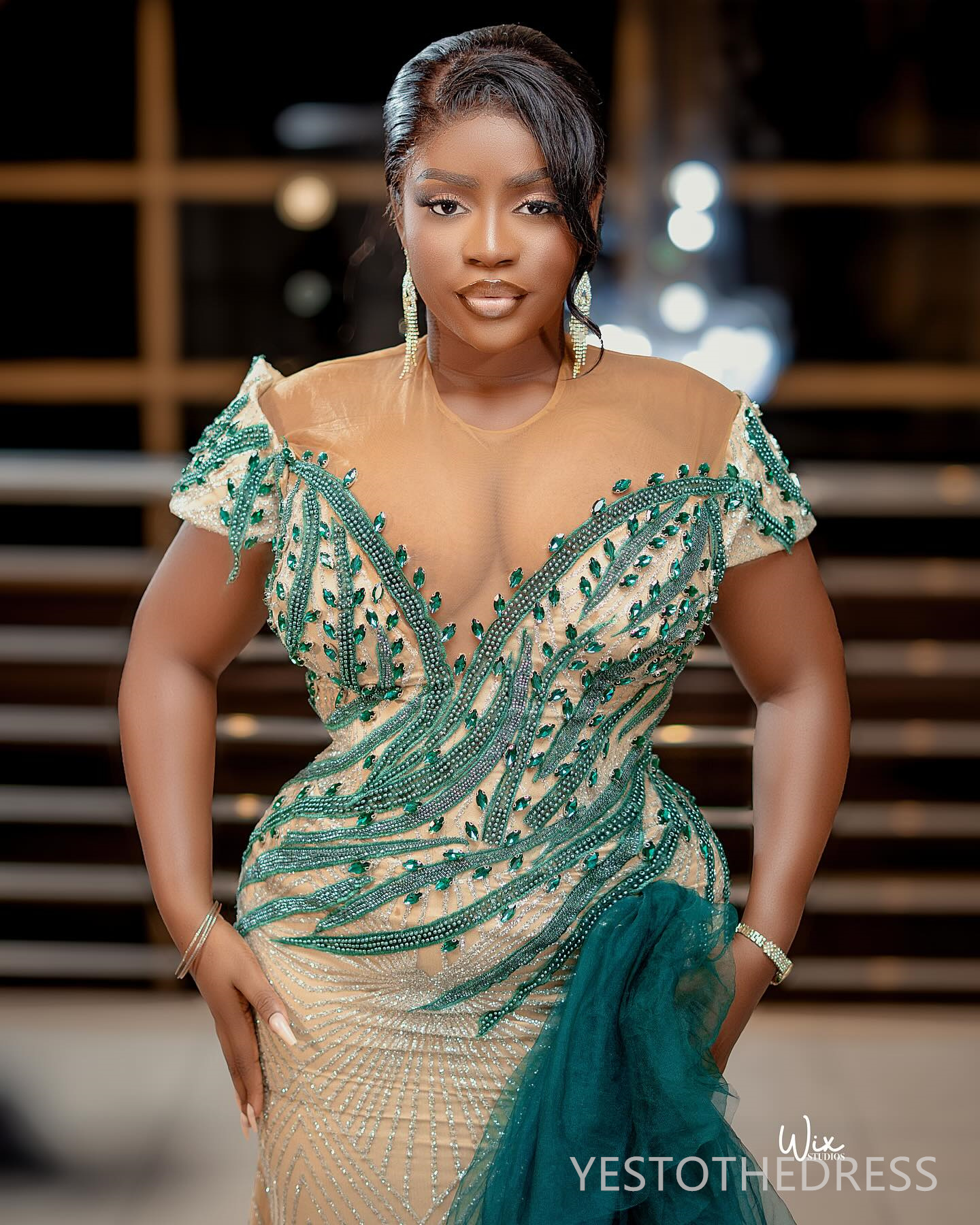 2024 Plus Size Mixed Color Prom Dress Evening Dresses Mermaid Promdress Sheer Neck Sexy Side Split Beaded Lace Appliqued Rhinestones Birthday Receptio