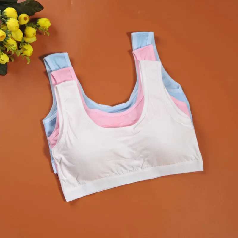 Camisole Camisole Teenage Girls Training Bra Cotton Full Cup Seamless Bra Puberty Solid Color Bra 8-16Y WX5.31