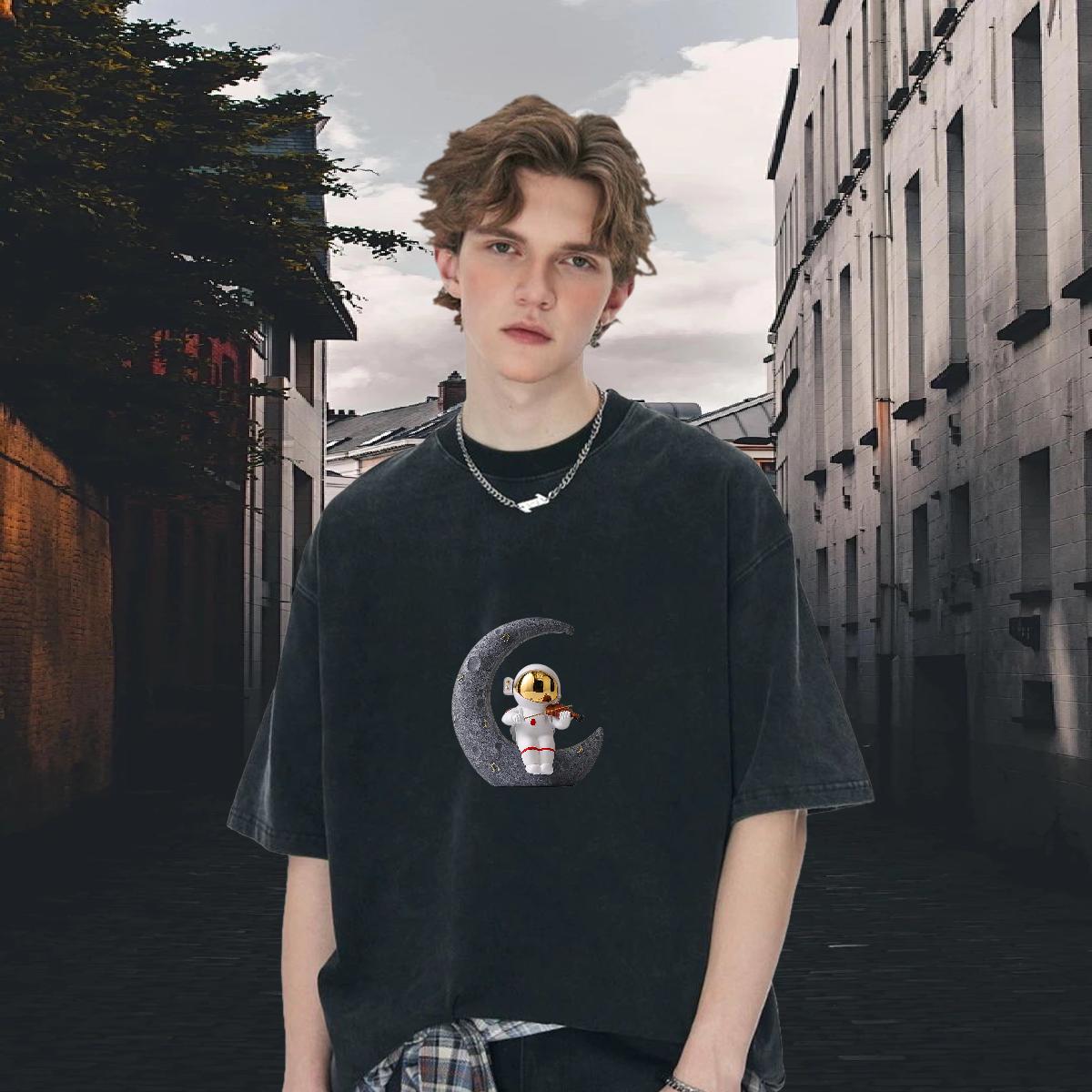 Cool Design T Shirts Men High Street Hip Hop 180g Cotton Men Tees Fashion Designer DIY Anime Tee Shirt