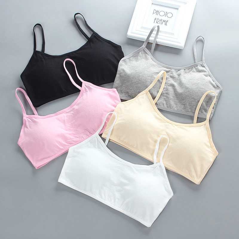 Camisole 2PC Womens Full Cup Seamless Underwear Training Puberty Bra 8-14 Years WX5.31QOMJ