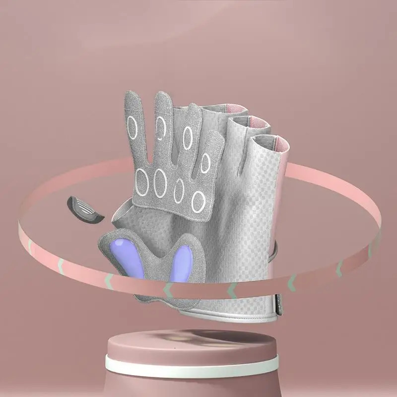 Women Fitness Dumbbells Gloves Non-slip Breathable Half Finger Gloves for Outdoor Cycling Sport Home Gym Weight Lifting Training 240603