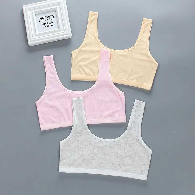 Camisole Camisole Girls Bra Tube Tops Cotton Teenager Underwear Summer Lingerie Training Sport s Brassiere Bra 8-14Years WX5.31