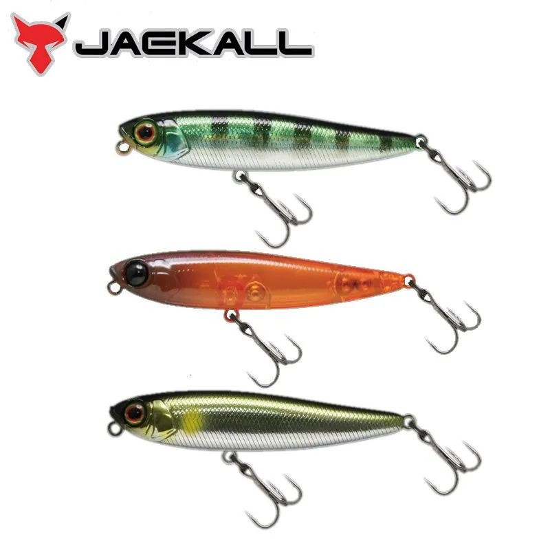 Jackall Chubby Pencil 55Mm 3.1G Top Water Fishing Lure Wide Dog Walk Hard Bait Fresh Water Lures For Fishing 240603