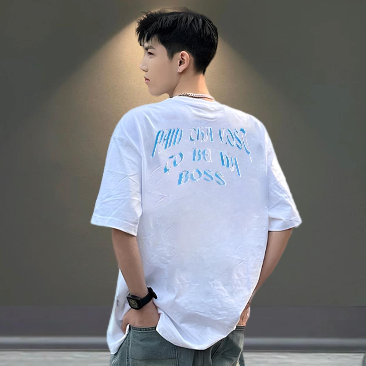 Popular Men Tshirts Cotton Breathable Soft Casual Daily Wear T-Shirts Customized Print Casual New Clothings