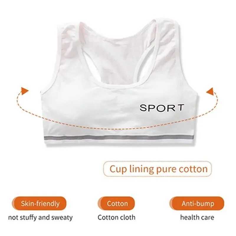 Camisole Camisole Pantie and Bra Girls Underwear Vest Development Teens Suit Pure Cotton Vest Double Layer Hipster Puberty Little Girls WX5.31