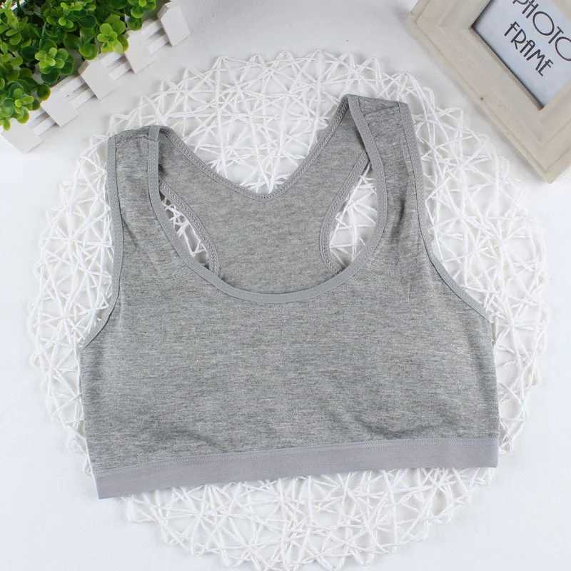 Camisole Camisole Teen Training Bra Girl Vest Cotton Spandex Sport Tops Adolescente s Underwear 9-14Year Wireless Girls Bandeau Top WX5.31
