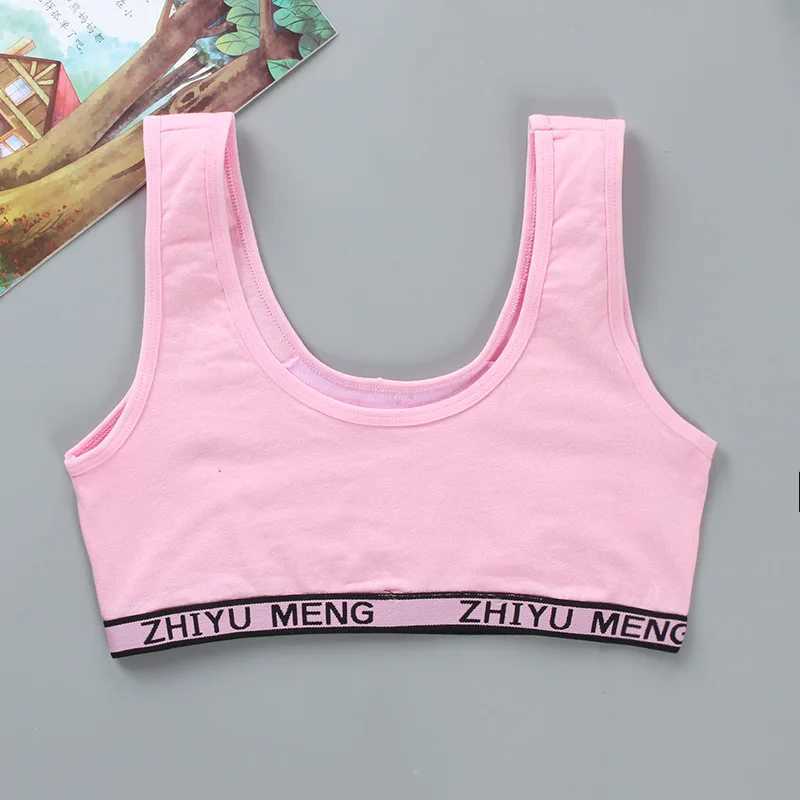 Camisole Camisole 8-18 Cotton Youth Girls Training Bra Youth Tank Top Wireless Lace Tank Top Direct Shipping KF020 WX5.31