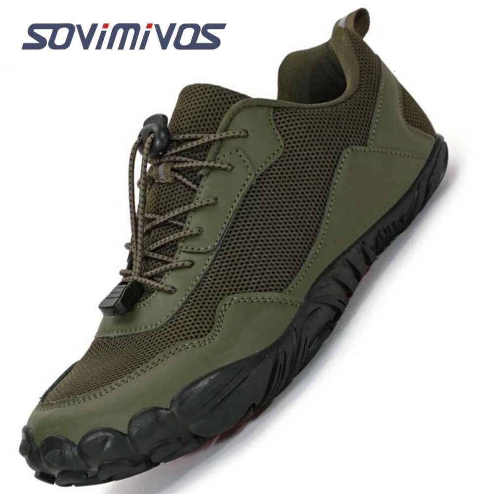 Minimalist Men Wide Toe Barefoot Zero Drop Casual Leather Fashion Sneakers Lightweight Walking Shoes