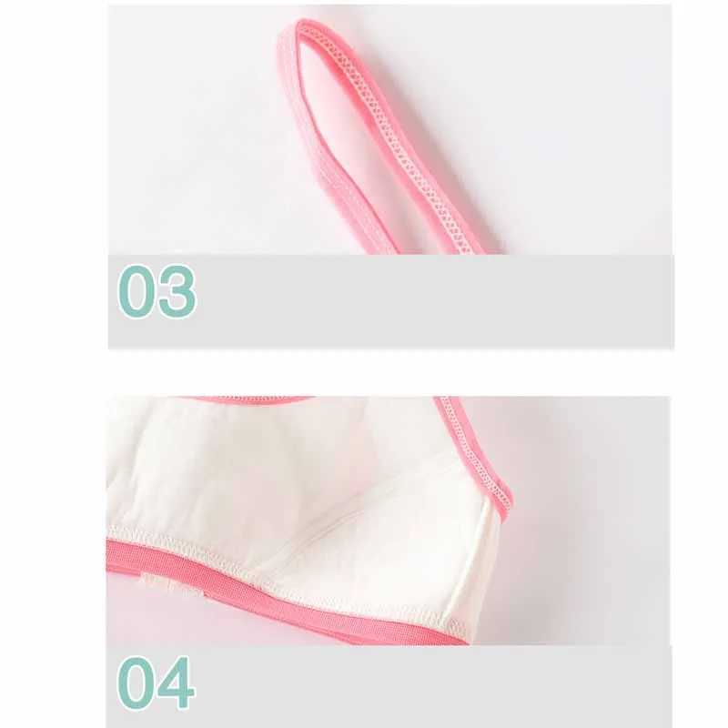 Camisole Camisole 4 pieces/batch girl bras cotton girl sports bras back button design teenage girl training bras breathable teenage girl tops WX5.31