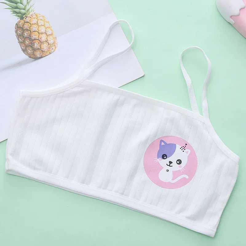 Camisole Camisole 4 pieces of girl bras underwear cotton bras rainbow design youth girl training bras breathable youth girl tops crops WX5.31