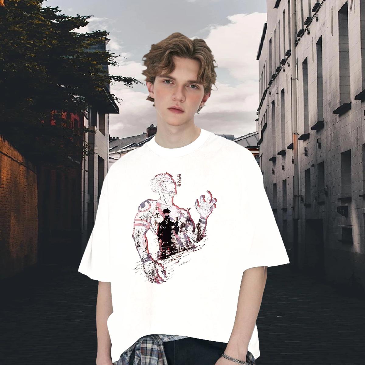 2024 Designer Men T Shirts Asian Size Mens Tshirts Anime Printing Street Breathable Crew Neck Unisex Tees