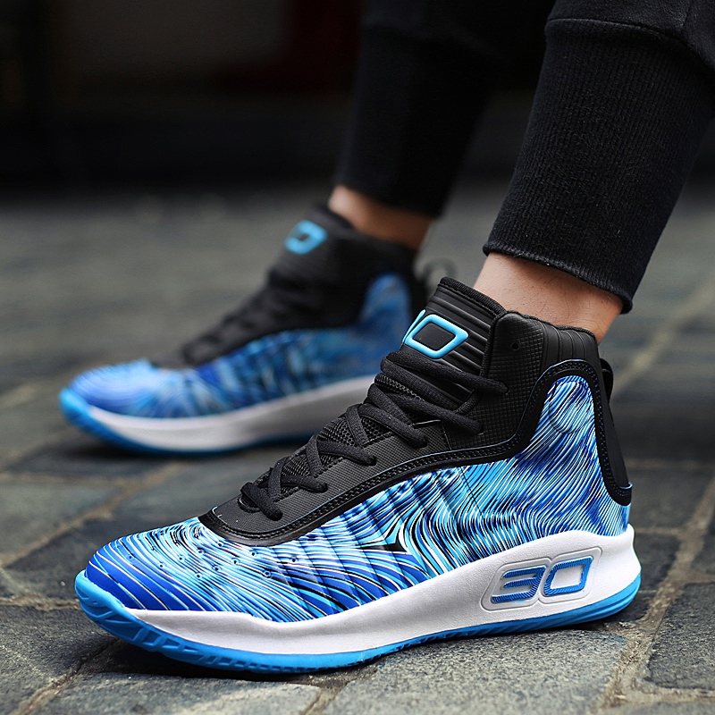 Professional Light Basketball Shoes Breathable Anti-slip Basketball Sneakers Men Lace-up Sports Shoes