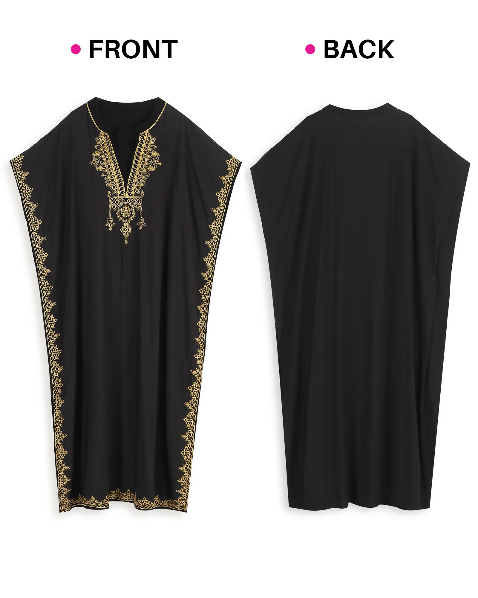 Boho Embroidery Sexy V Neck Long Dress For Women Summer Autumn Loose Oversize Kaftan Beachwear Maxi Dresses Q1545 240529