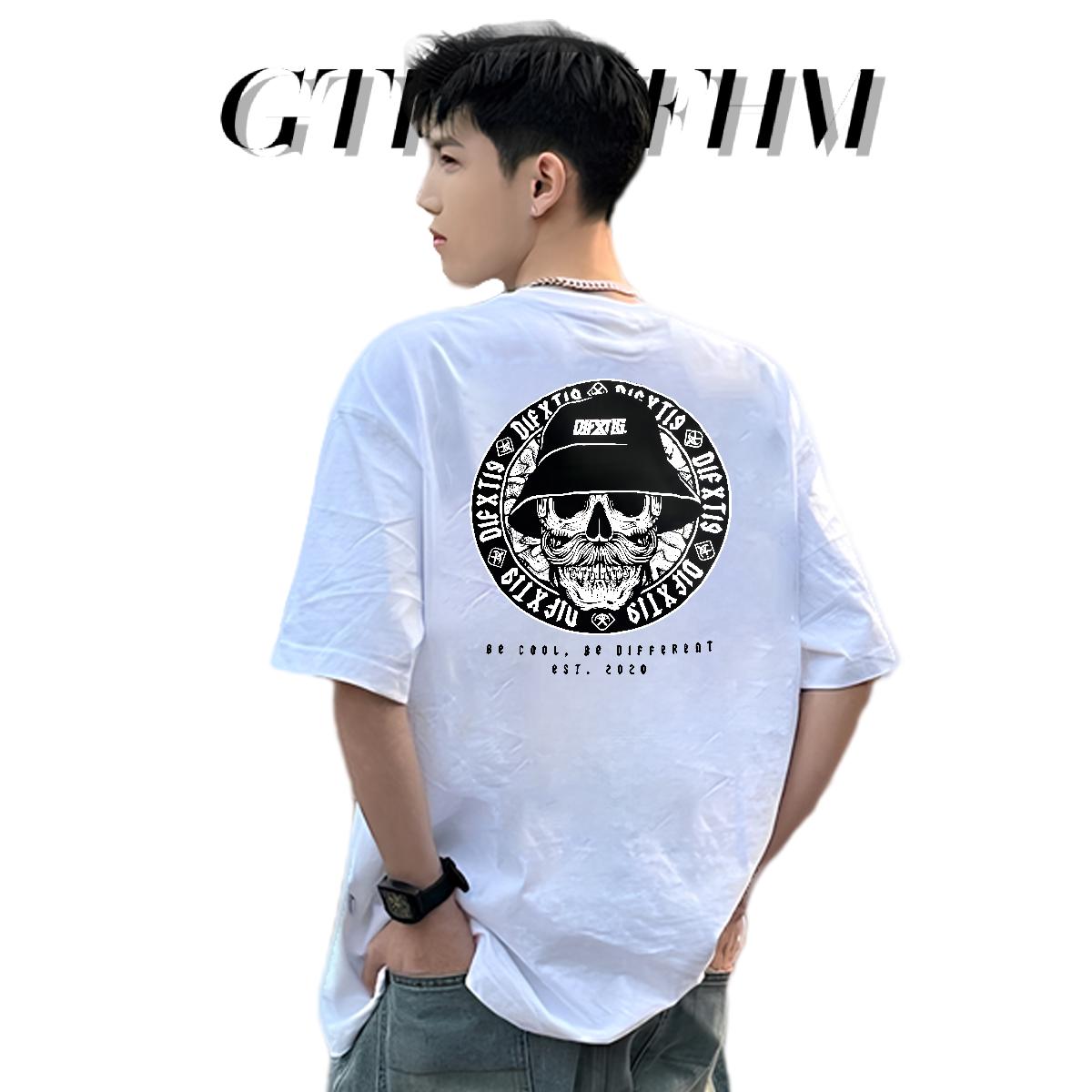 New Designer T Shirts Men Cotton Breathable Short Sleeve High Street Hip Hop Men Clothes T-Shirt Oversized Popular Tshirts