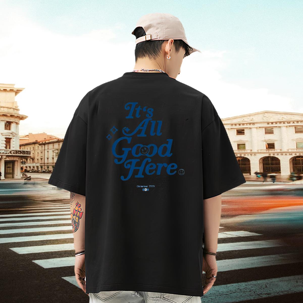 Fashion Casual T Shirts Men Oversized S-3XL High Street Hip Hop Mens Tshirts O-Neck Short Sleeve Cotton Loose Fit Wear