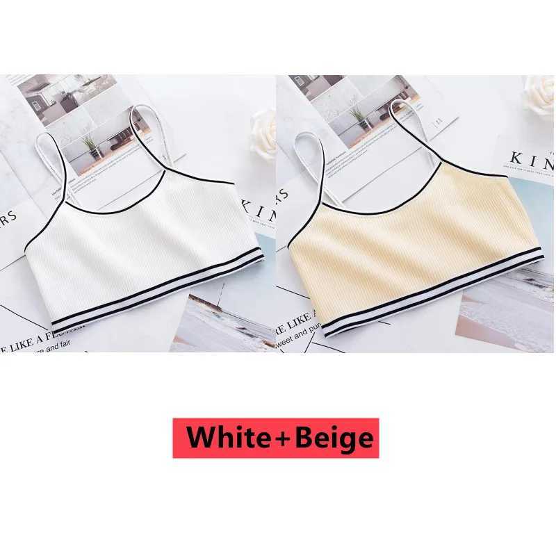 Camisole Camisole 2pc/lot Girls Bra ren Vest Breathable Underwear Girl Tube Tops Soft No Padded Teens Seamless Washable Bras Camisole WX5.31