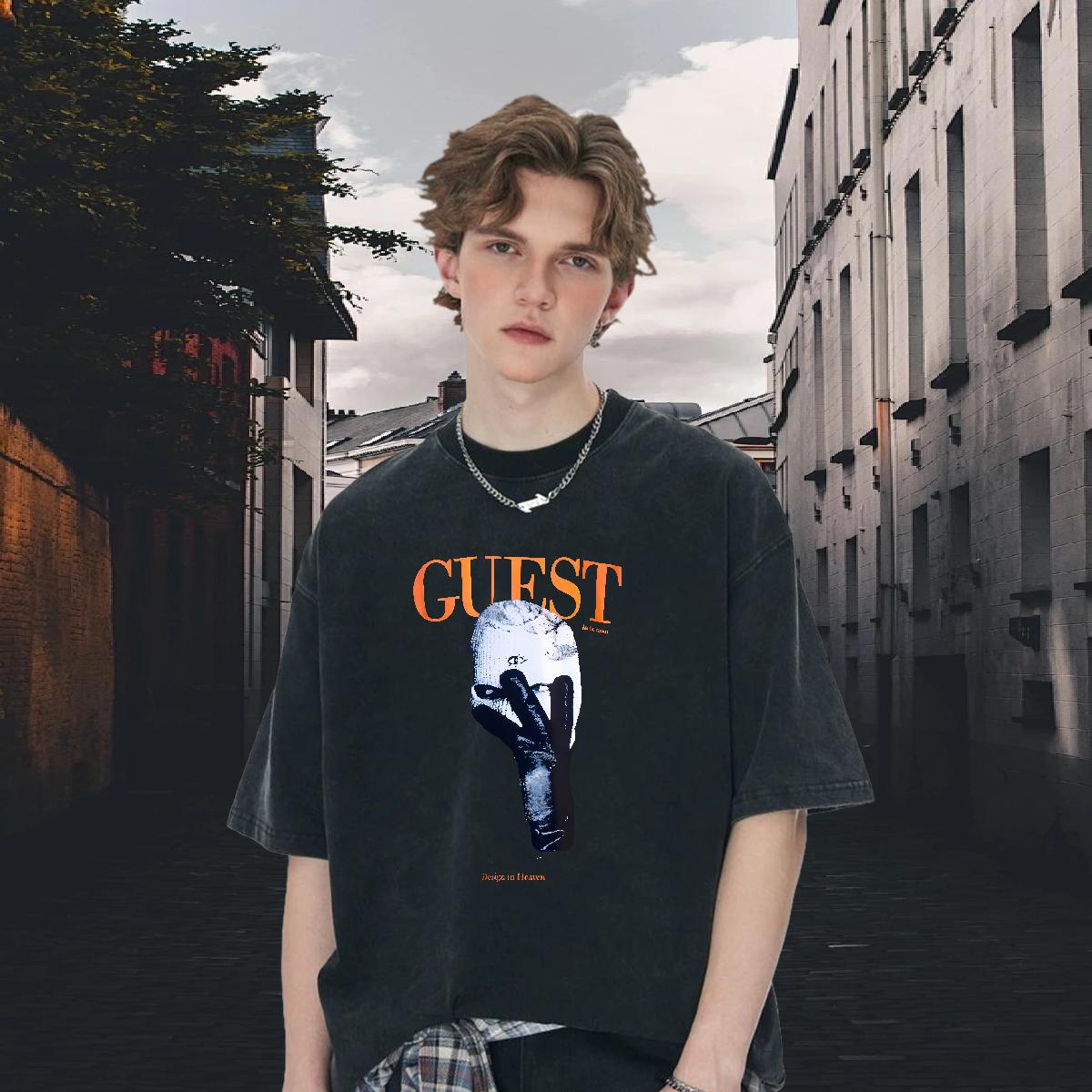 5A Couples T Shirts Cotton Breathable Street Casual T Shirt For Man Cartoon Print New Tops Shirt