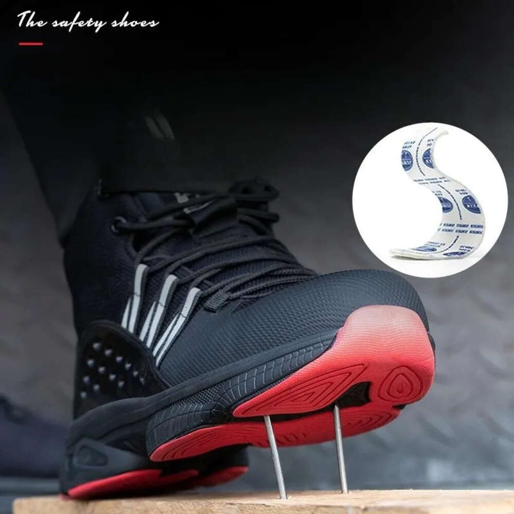 Steel Toe Boots Men For Work Indestructible Black Safety Non Slip Cap Anti-Smash Outdoor Security Shoes