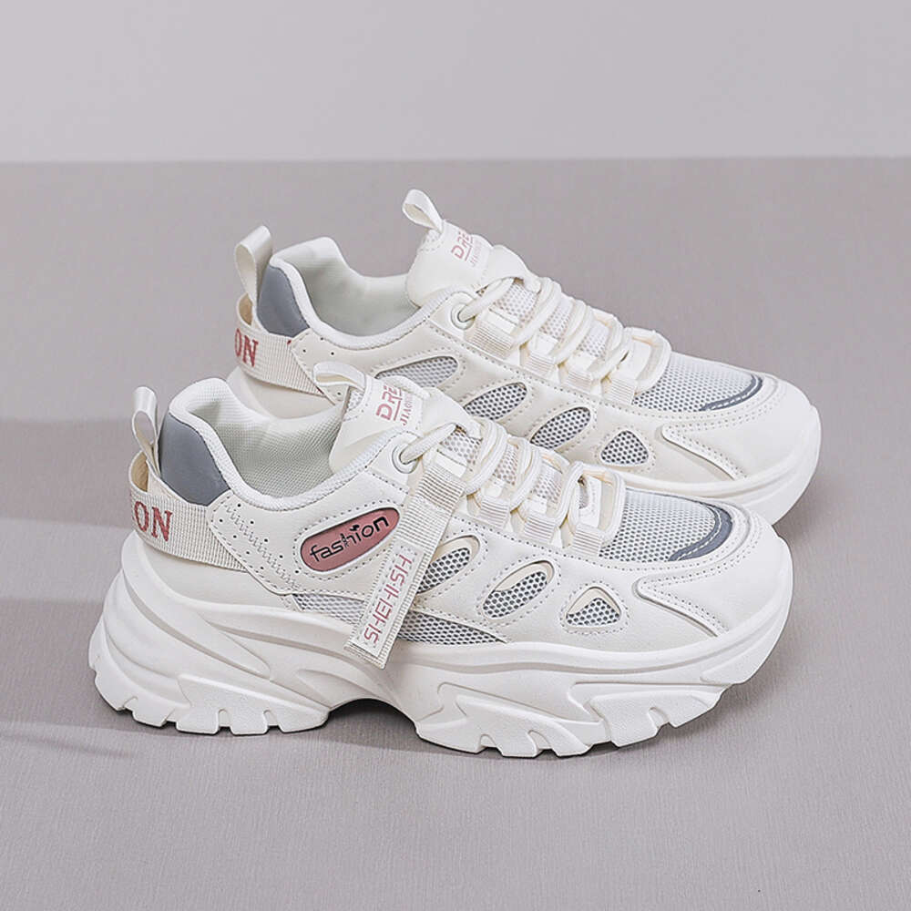 Summer New Chunky Sneaker for Women Fashion Platform White Mesh Casual Dad Shoes Comfort Wedge Walking Sport Tennis ddmythur