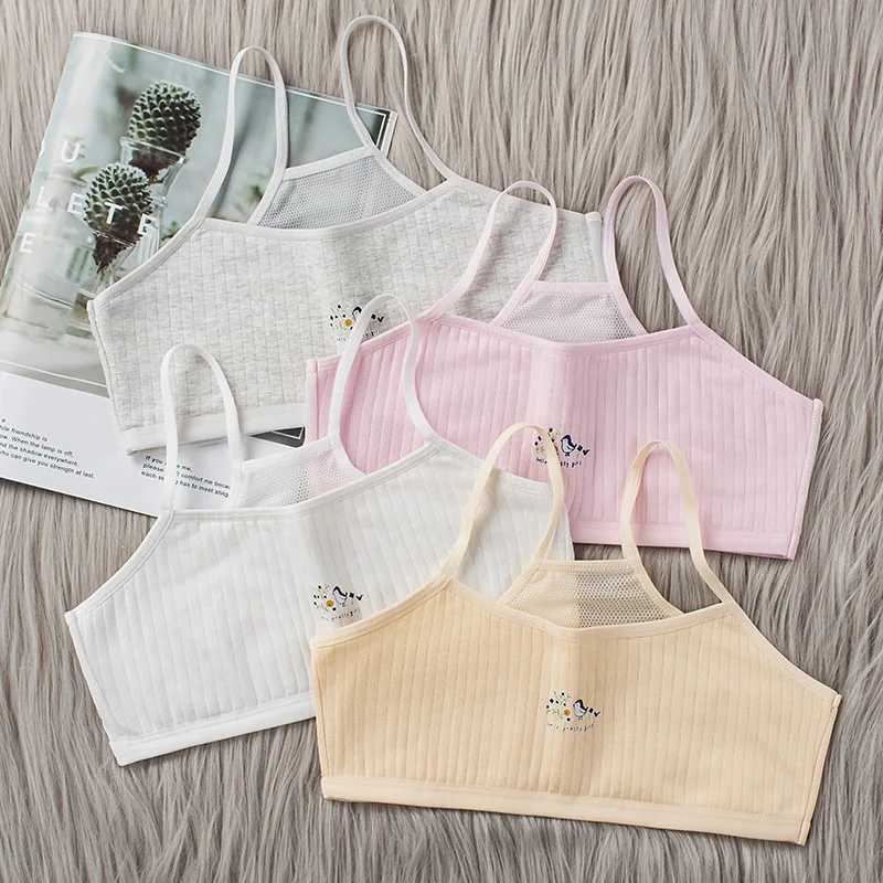 Camisole Camisole Teenage Girl Breathable Teenager Brassiere Cotton Girls Bra Soft Teen Bra Lingerie Underwear 7-14T Girls Underwear WX5.31