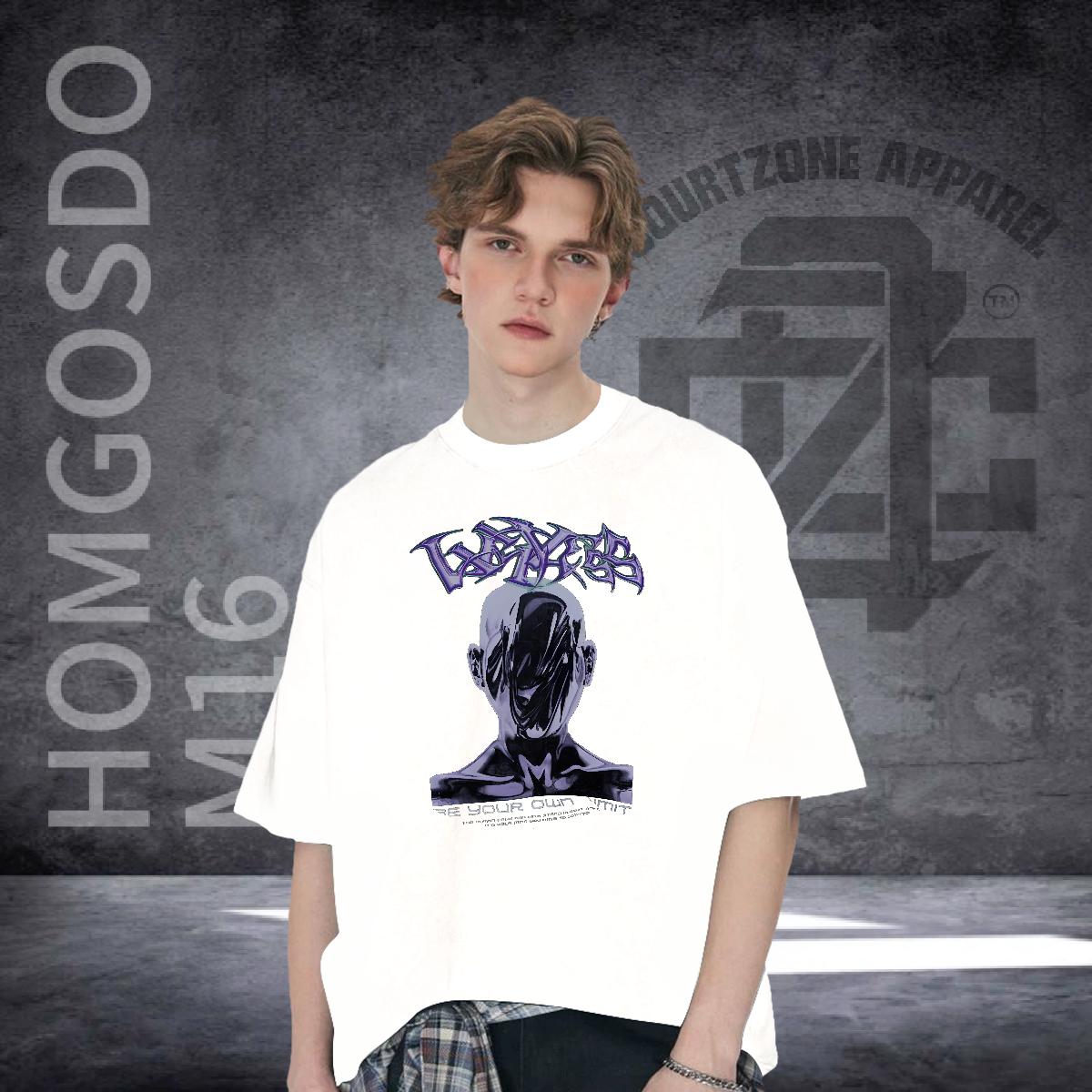 Fashion Casual T-Shirts for Men Anime Street Tshirts Round Neck Short Sleeve Comfortable Tees Shirts