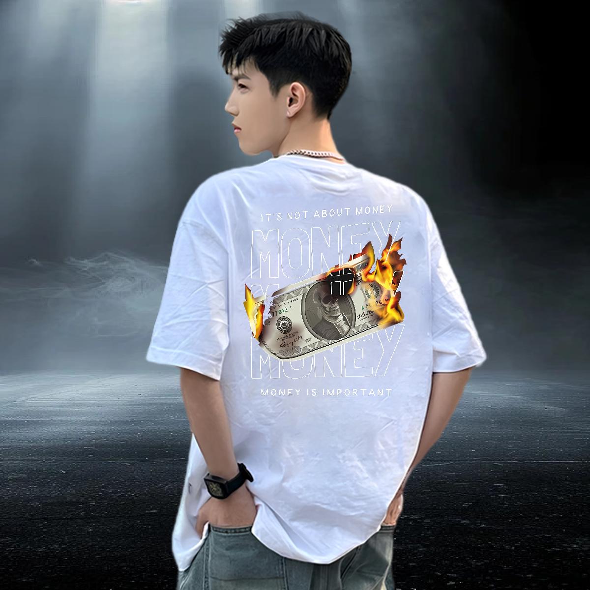 DIY Customized T shirt 180g Cotton Hip Hop Street Mens Tshirts Plus Size Custom Unisex Wear