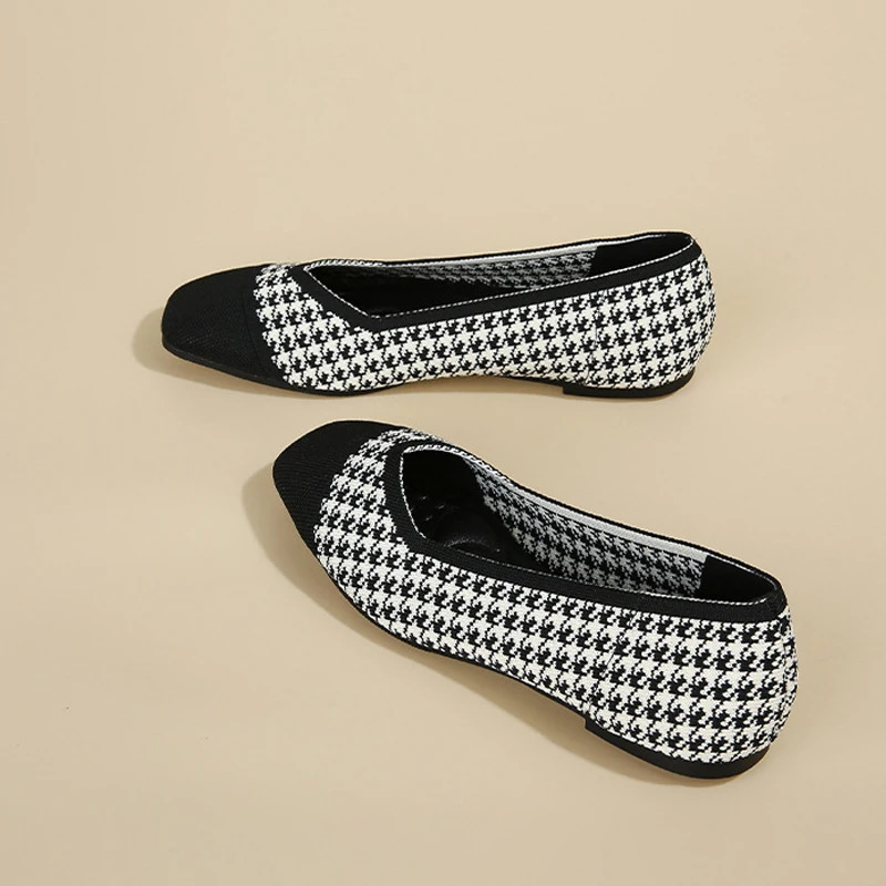 Womens flat shoes knitted non slip rubber shoes shoes are relatively small it is recommended to purchase one size larger 240529